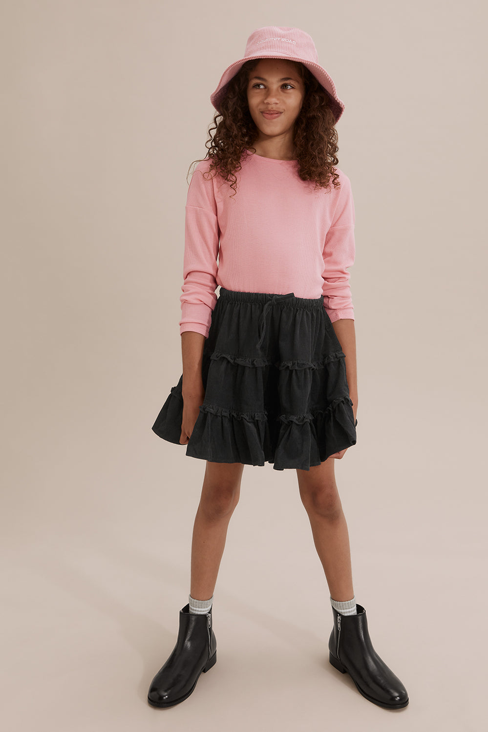 Tiered Cord Skirt