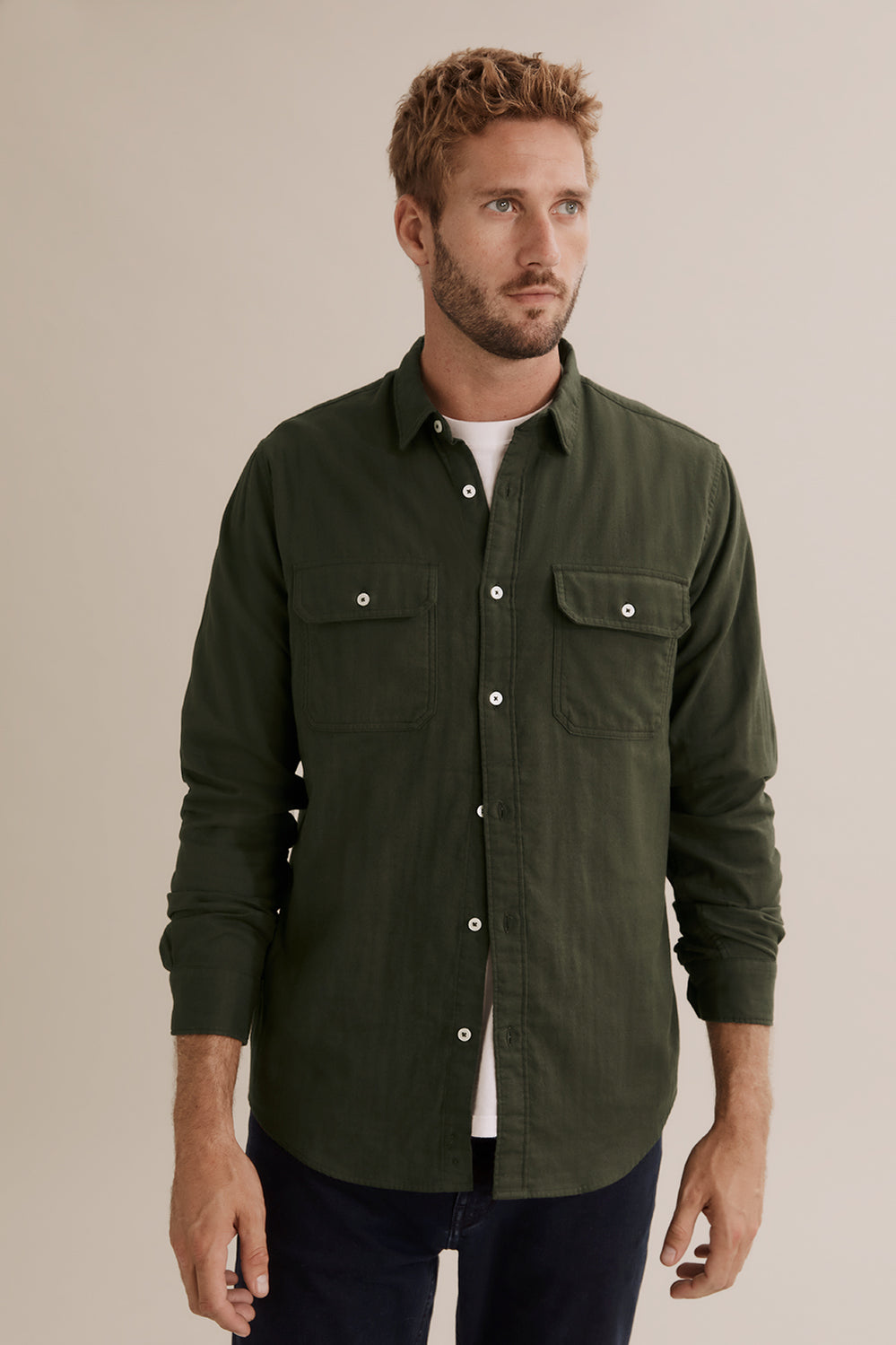 Regular Fit Double Cloth Shirt