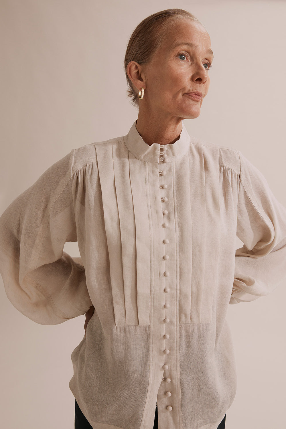 Bib Detail Blouse