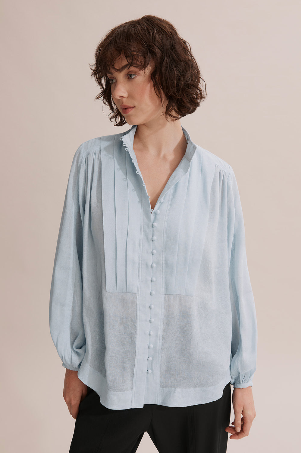 Bib Detail Blouse