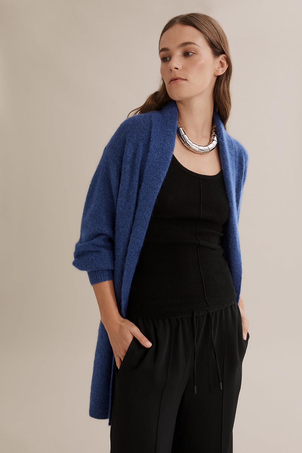 Longline Fluffy Cardigan