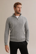 Responsible Cashmere Cable Half Zip Knit