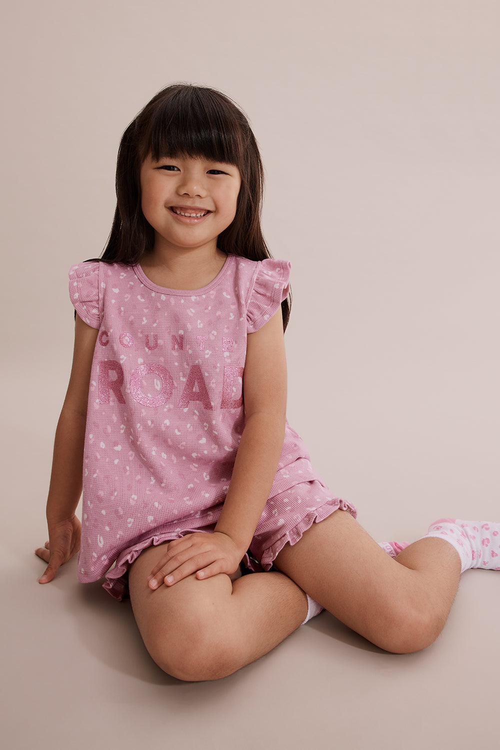 Cotton Logo Multi Leopard Pyjama Set