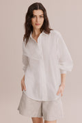 Cotton Blouson Sleeve Shirt