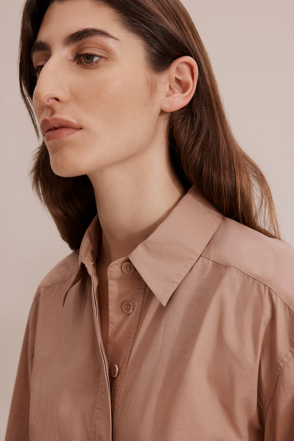 Cotton Blouson Sleeve Shirt