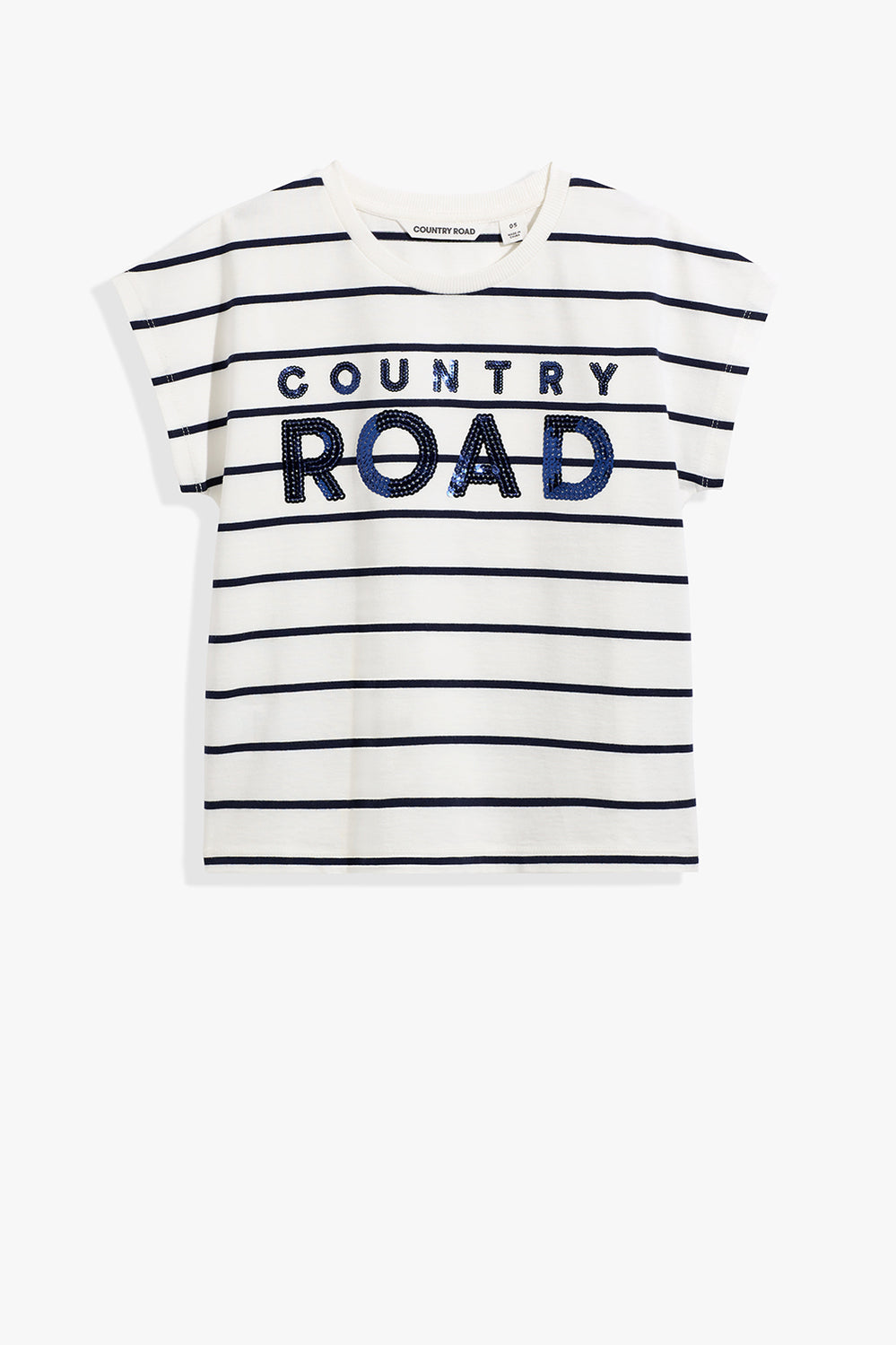 Cotton Logo Sequin T-Shirt