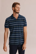 Cotton Multi Stripe Pique Polo