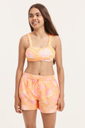 Teen Nylon Floral Bikini Top