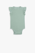 Cotton Pointelle Frill Bodysuit