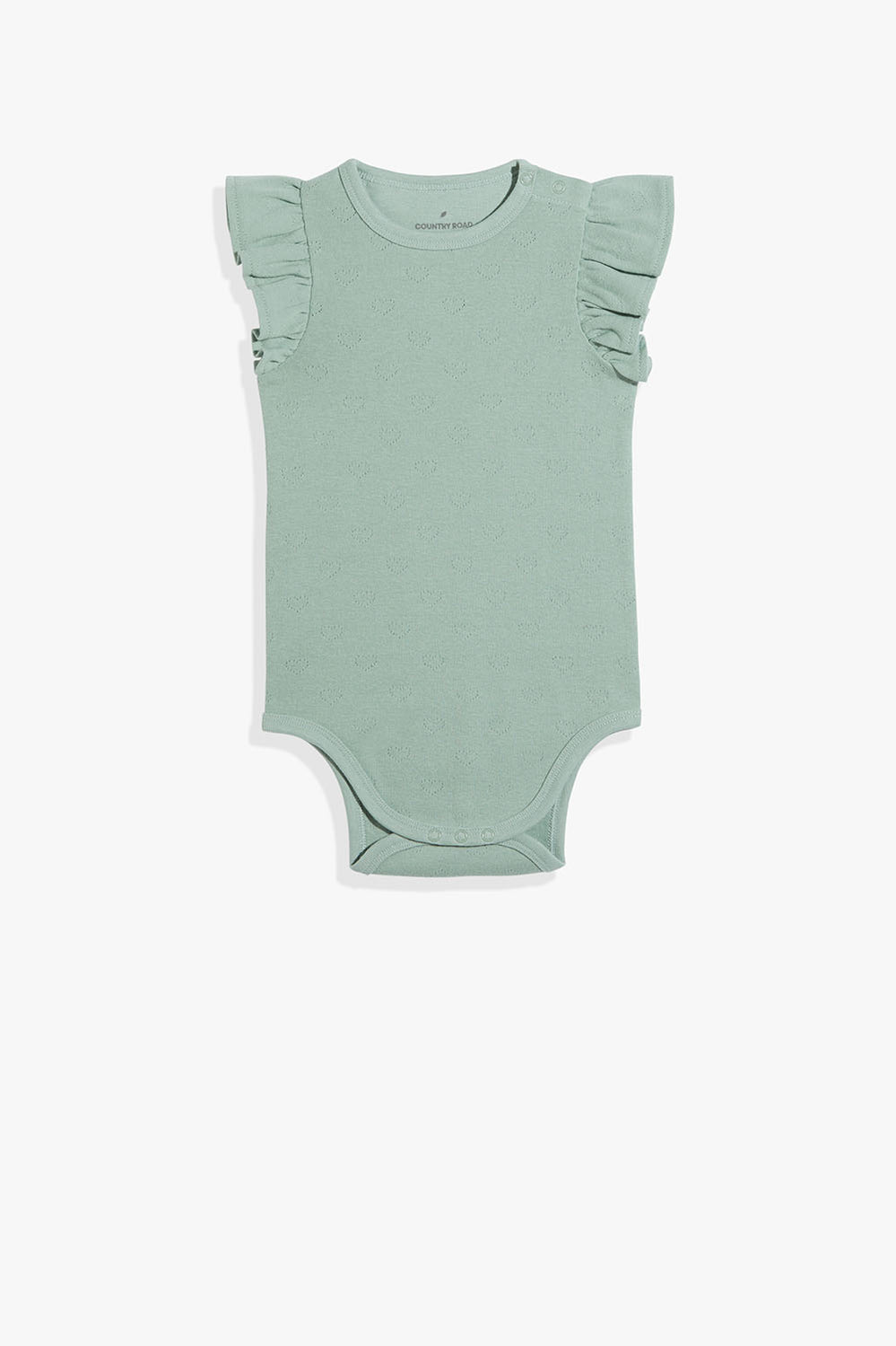 Cotton Pointelle Frill Bodysuit