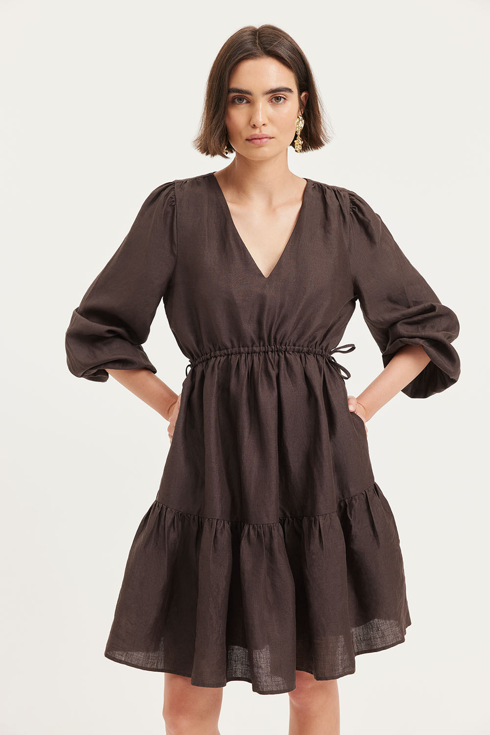Gathered Mini Dress