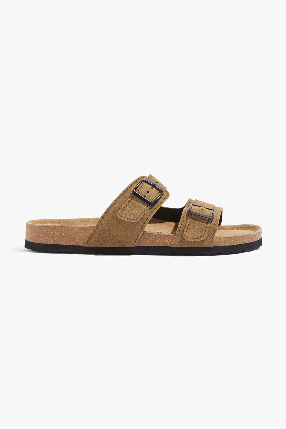 Suede Cork Slide