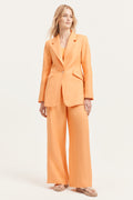 Linen Waisted Single Breasted Blazer