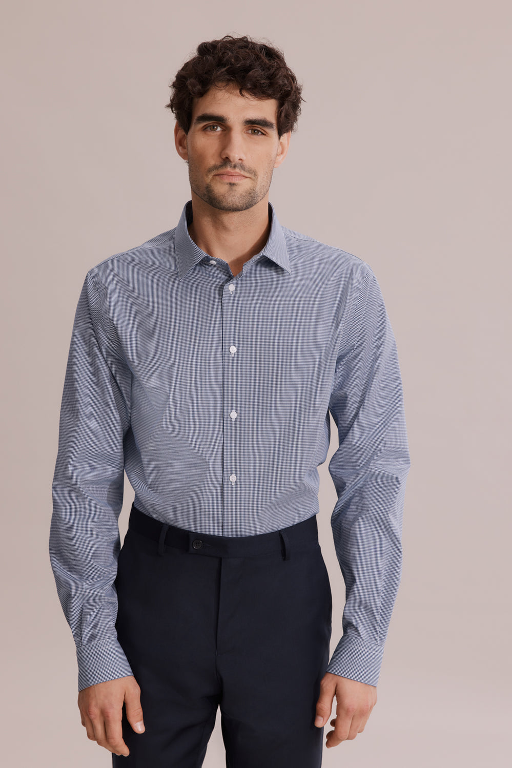 Regular Fit Mini Gingham Travel Shirt