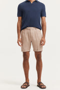 Pleated Linen Short