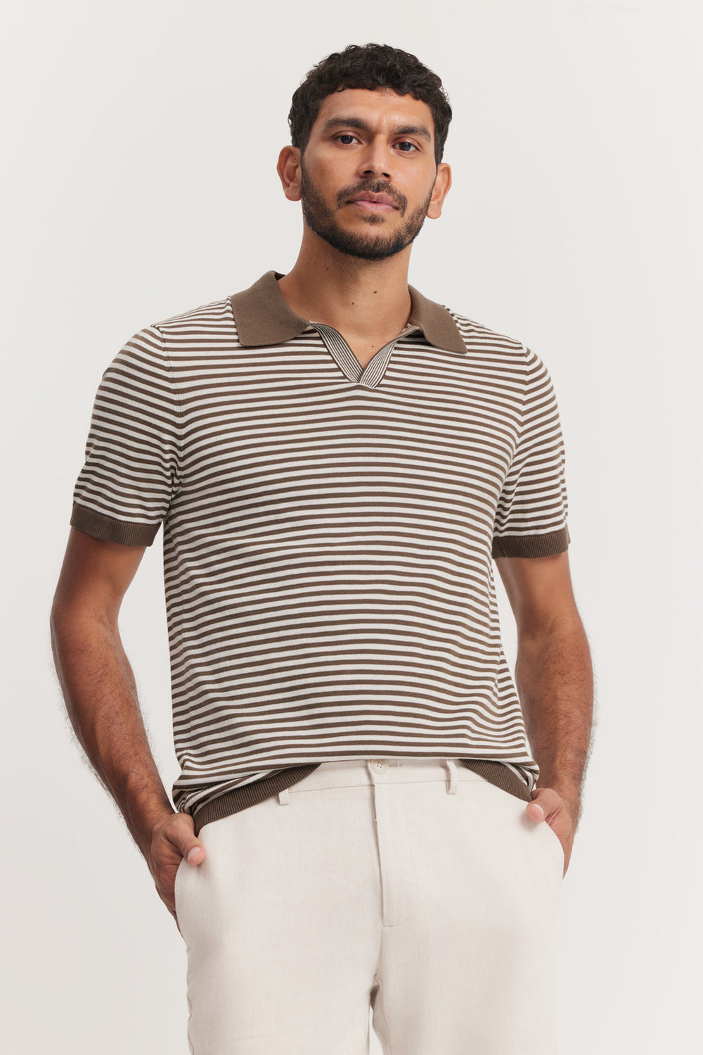 Cotton Trophy Stripe Polo