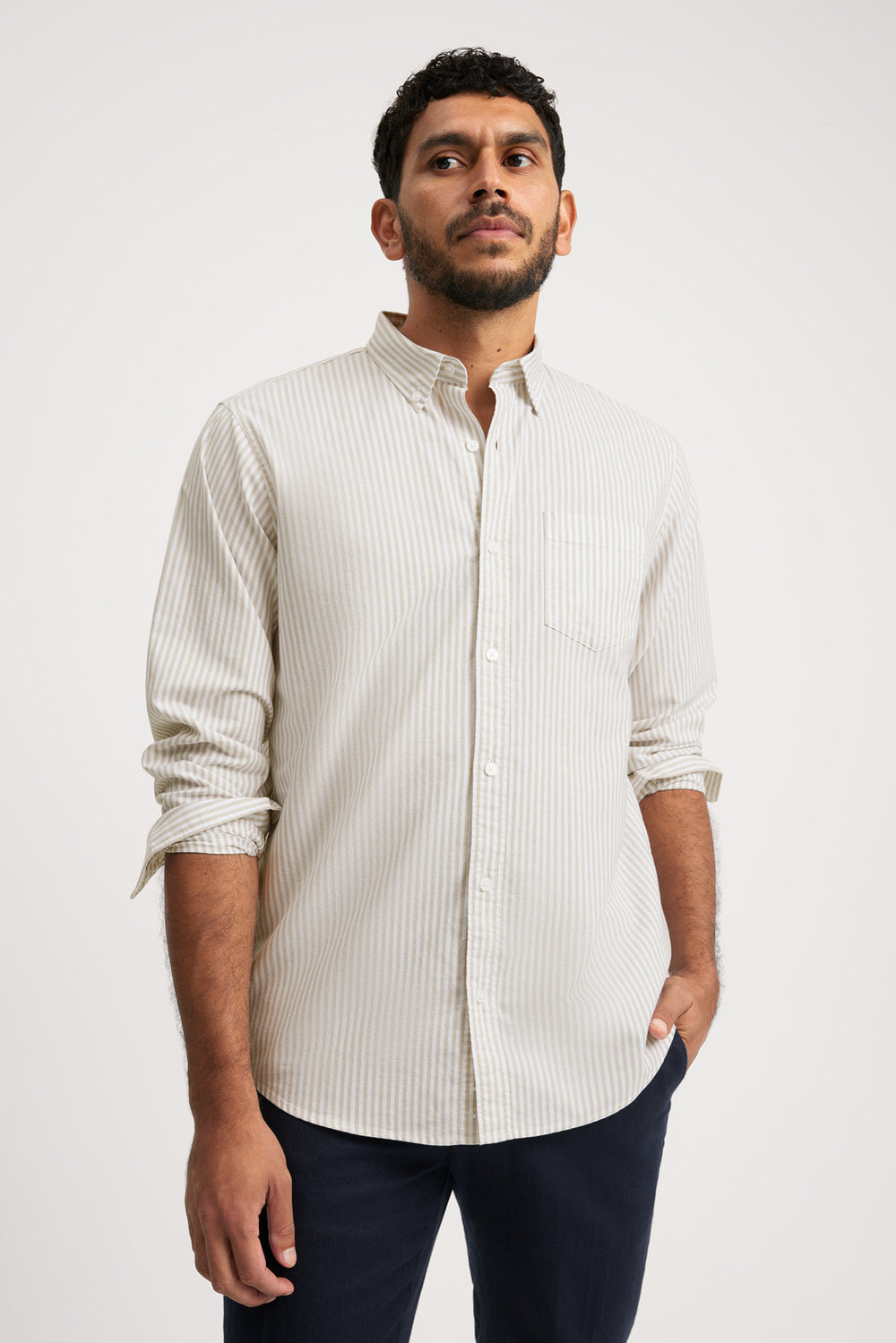 Regular Fit Stripe Oxford Shirt