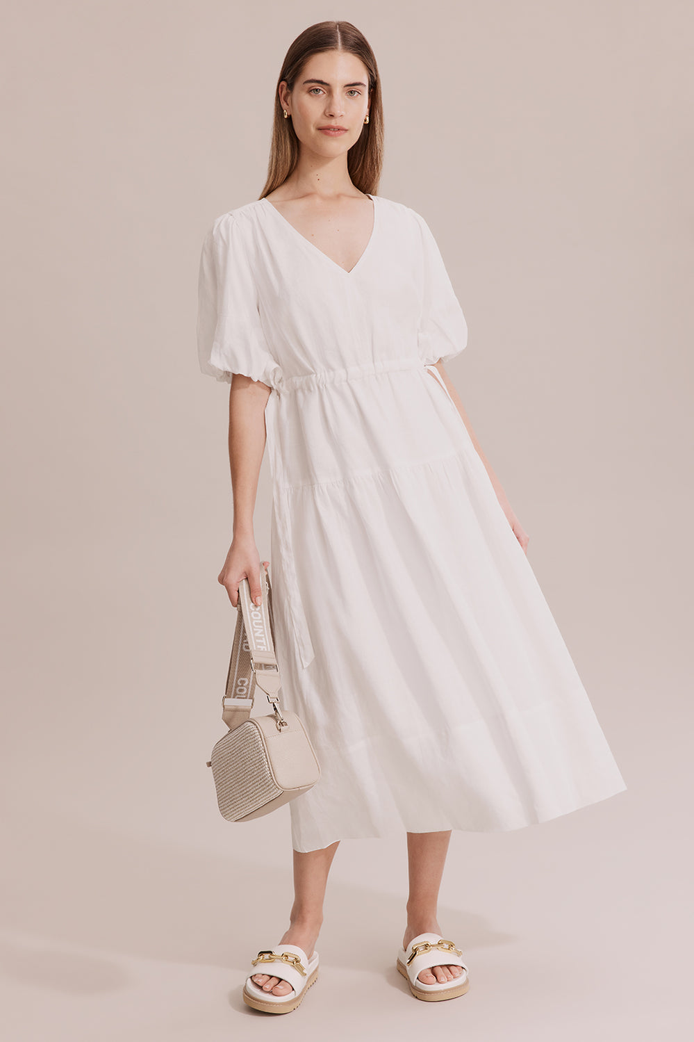 Gathered Tie Maxi Dress