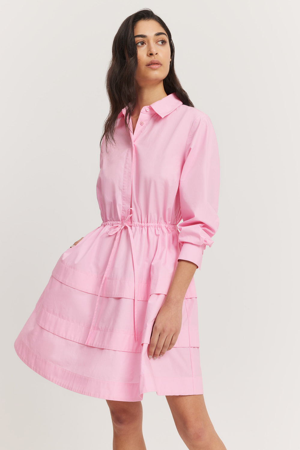 Tiered Shirt Dress