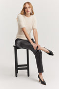 Cropped Short Sleeve Sweater