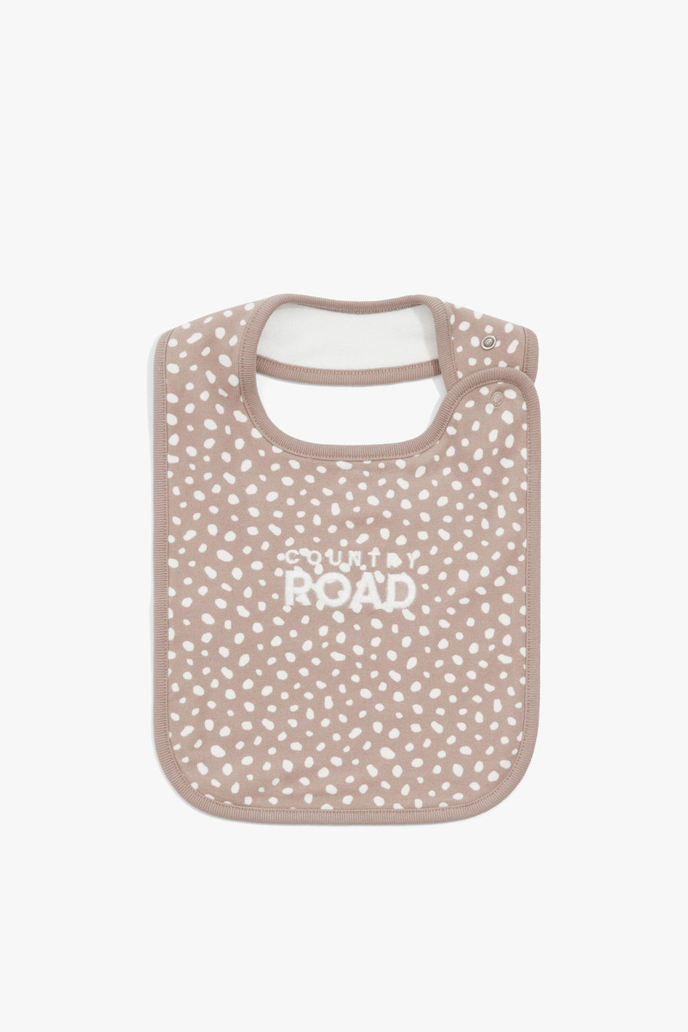 Cotton Leopard Logo Bib