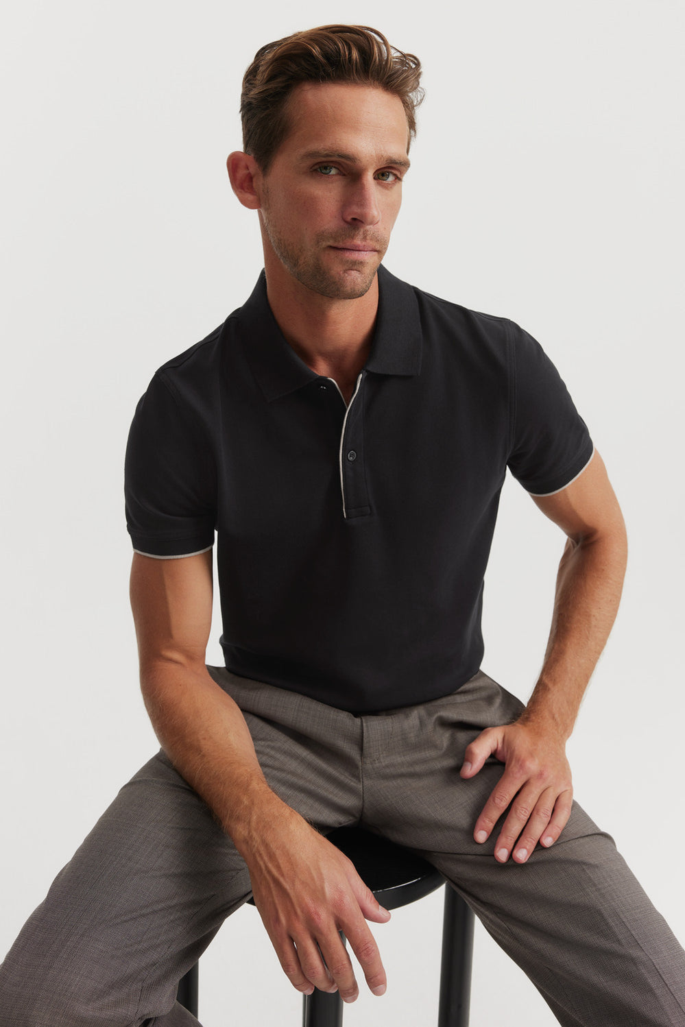 Slim Stretch Tipped Polo