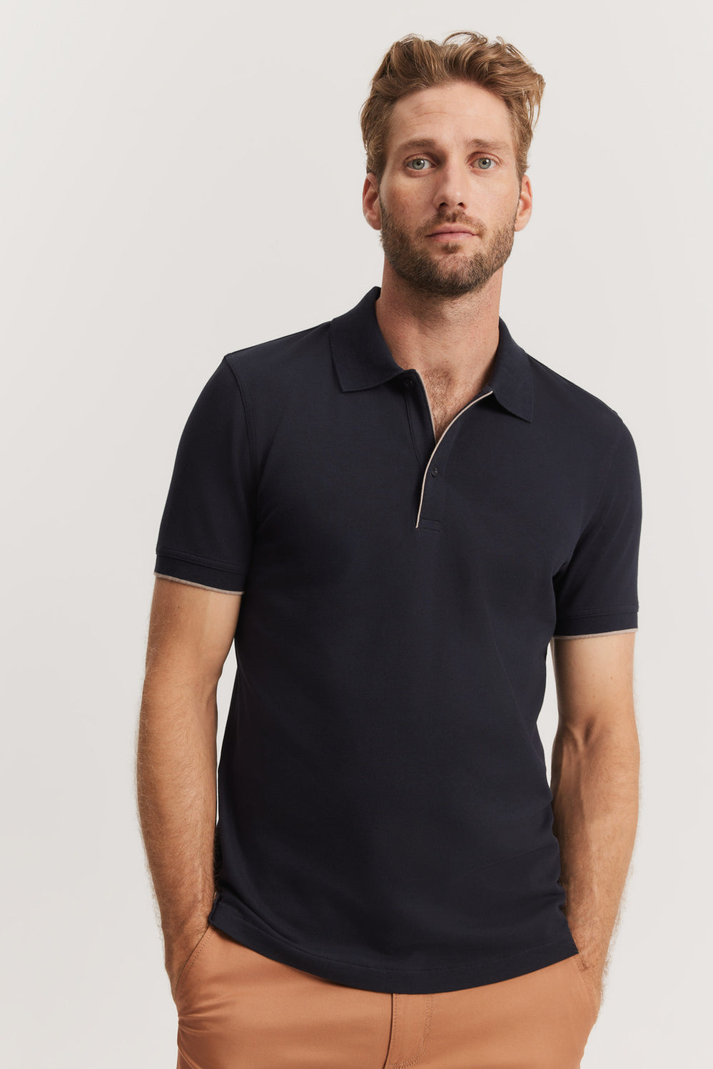 Slim Stretch Tipped Polo