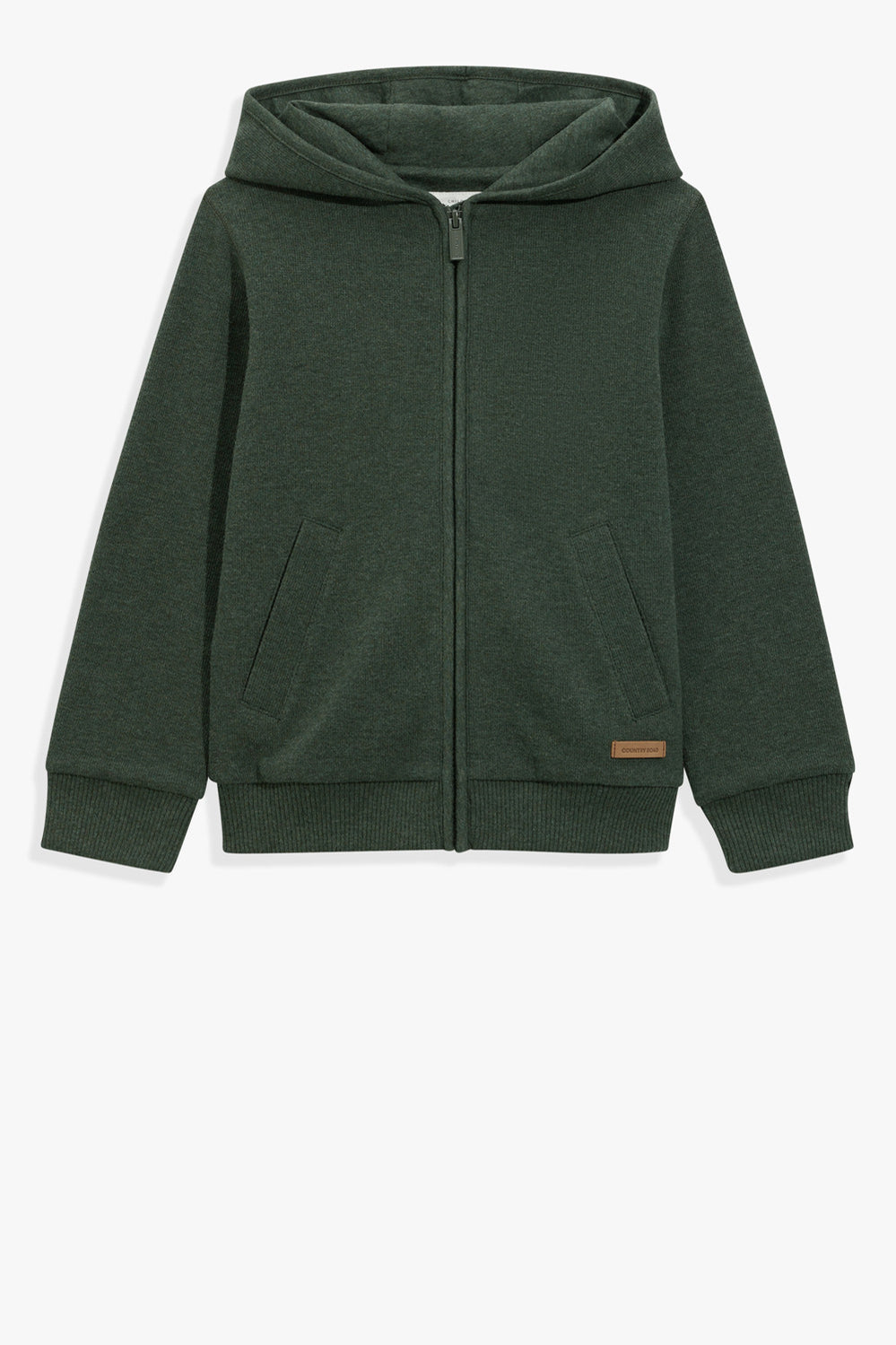 Cotton Textured Zip-Through Sweat