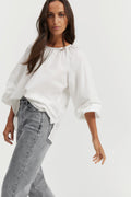 Gathered Neck Blouse