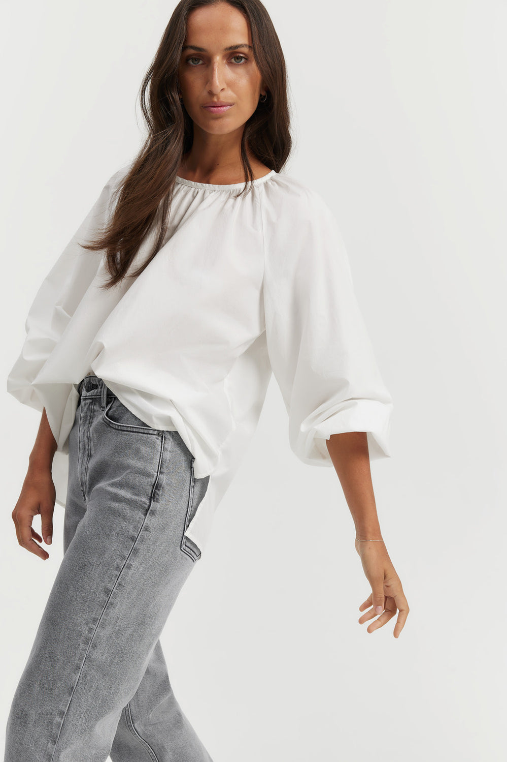 Gathered Neck Blouse