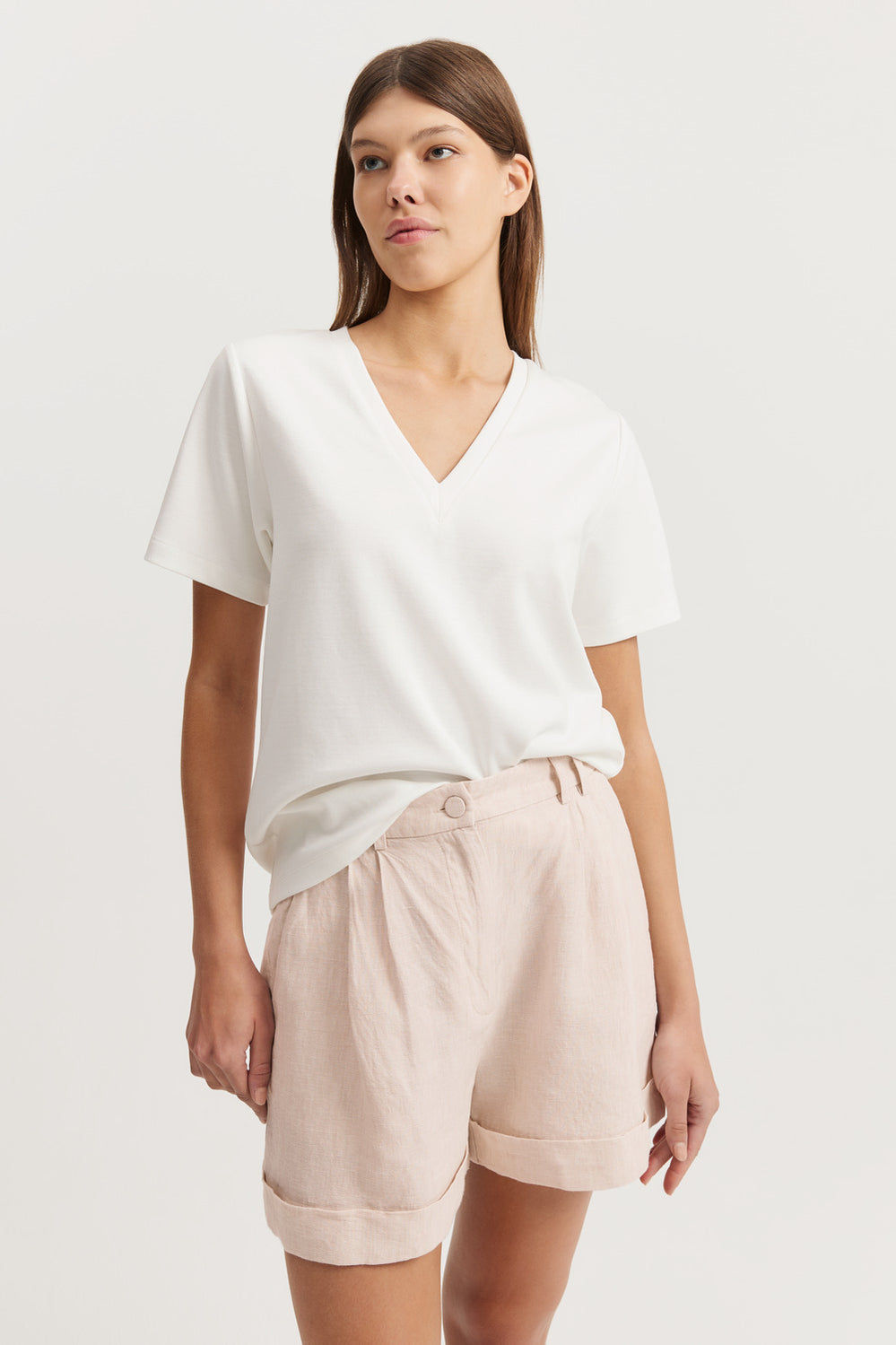 Deep V-Neck T-Shirt