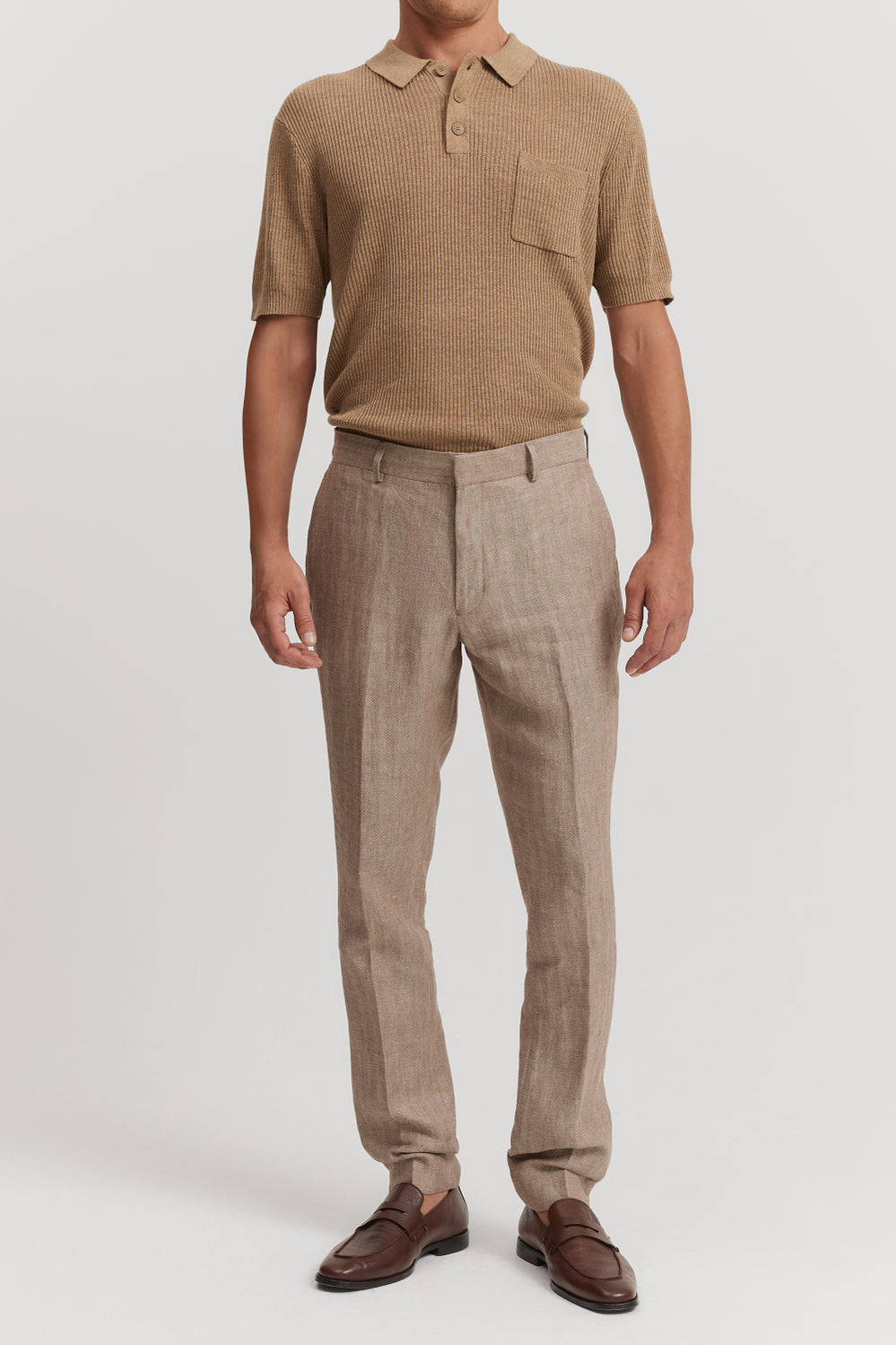 Linen Herringbone Pant