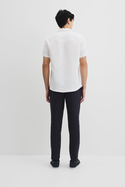 Regular Fit Organically Grown Linen Short Sleeve Shirt