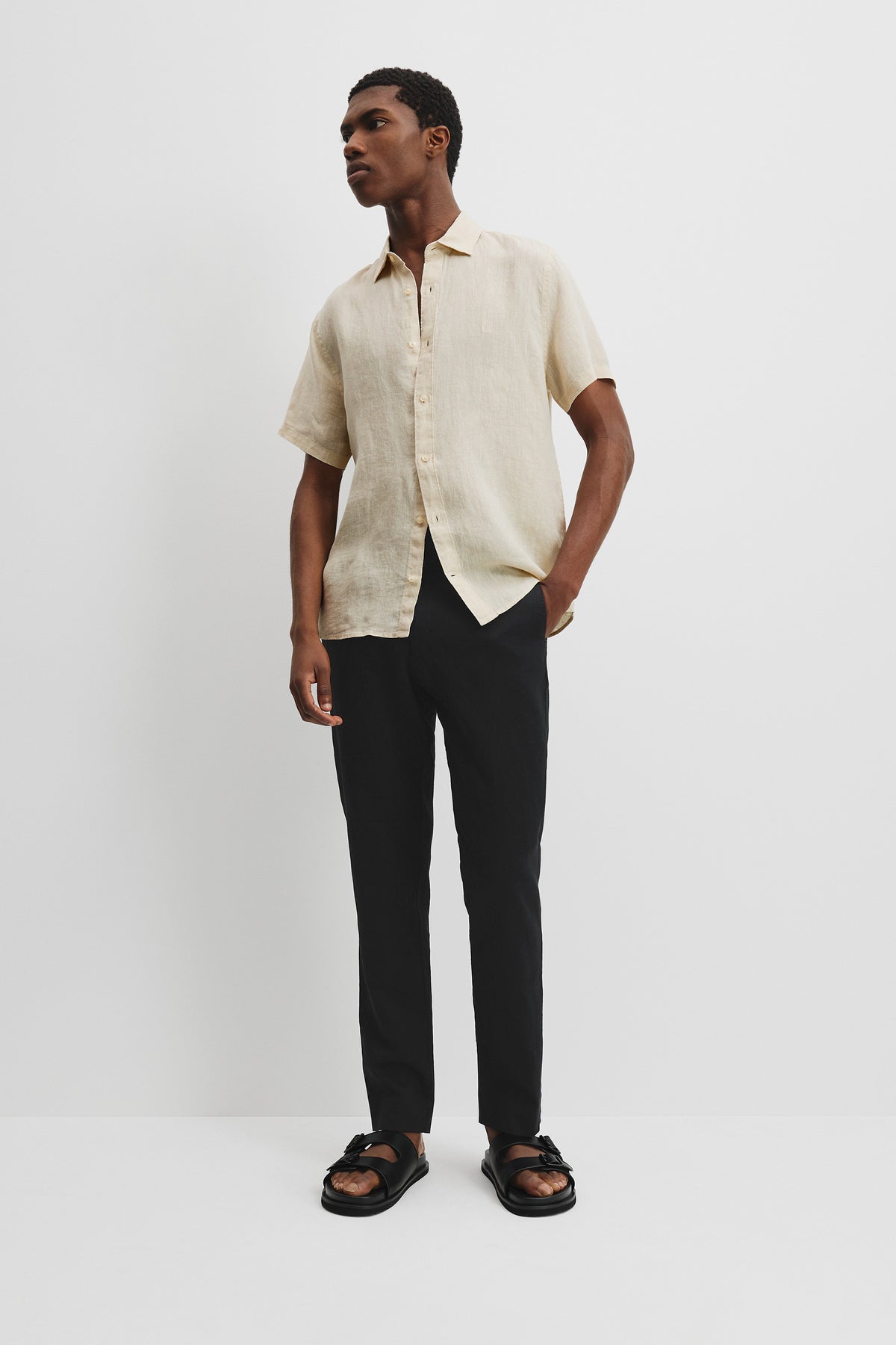 Organically Grown Linen Regular Fit Short Sleeve Shirt