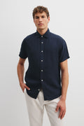 Organically Grown Linen Regular Fit Short Sleeve Shirt