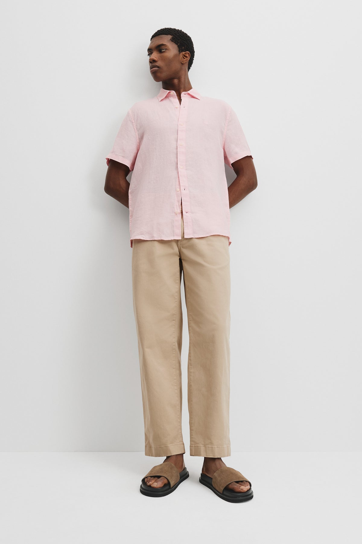 Organically Grown Linen Regular Fit Short Sleeve Shirt