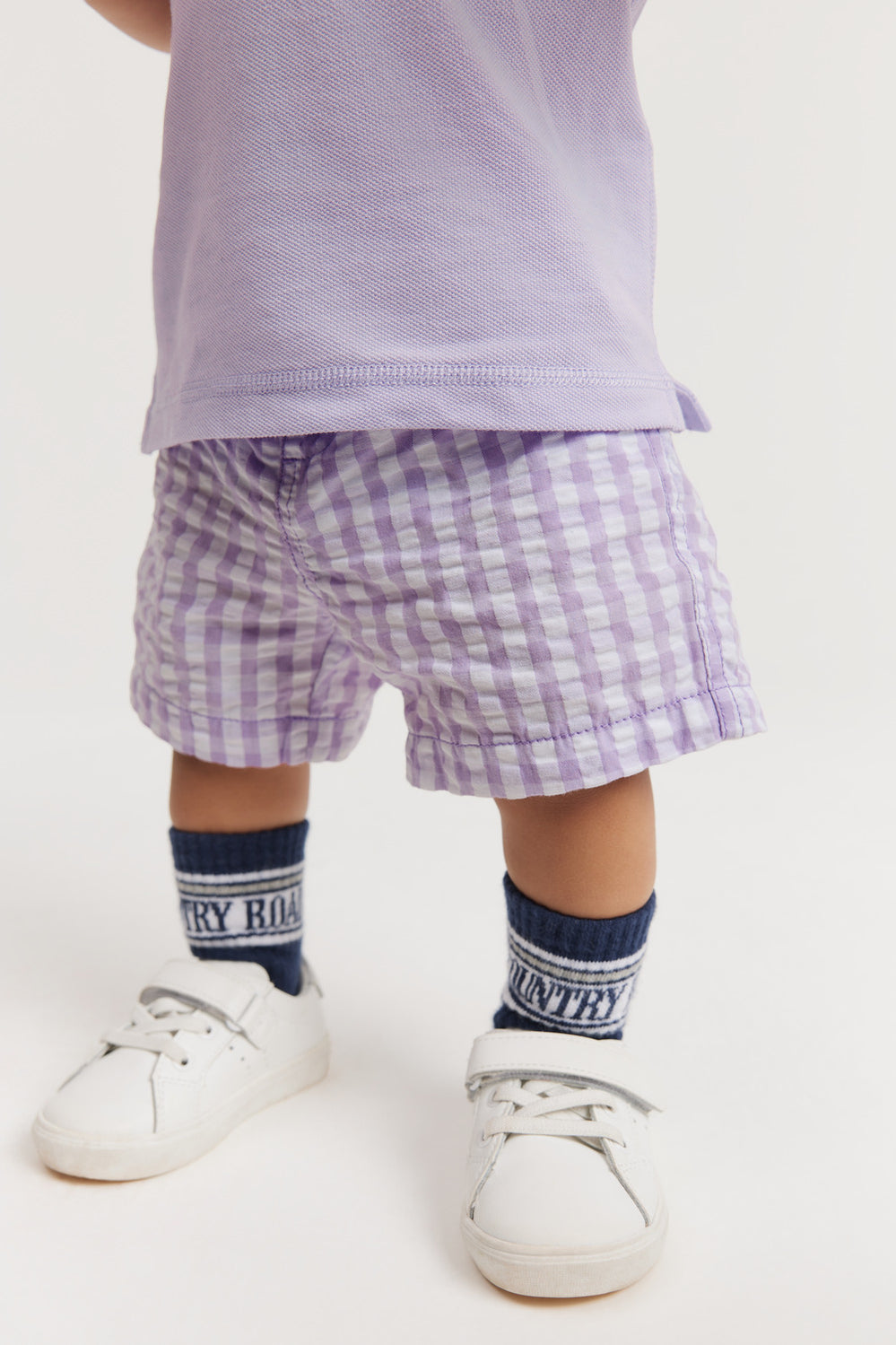 Cotton Blend Gingham Short