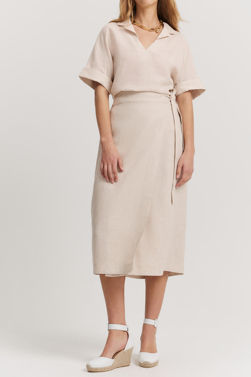 Linen Wrap Skirt