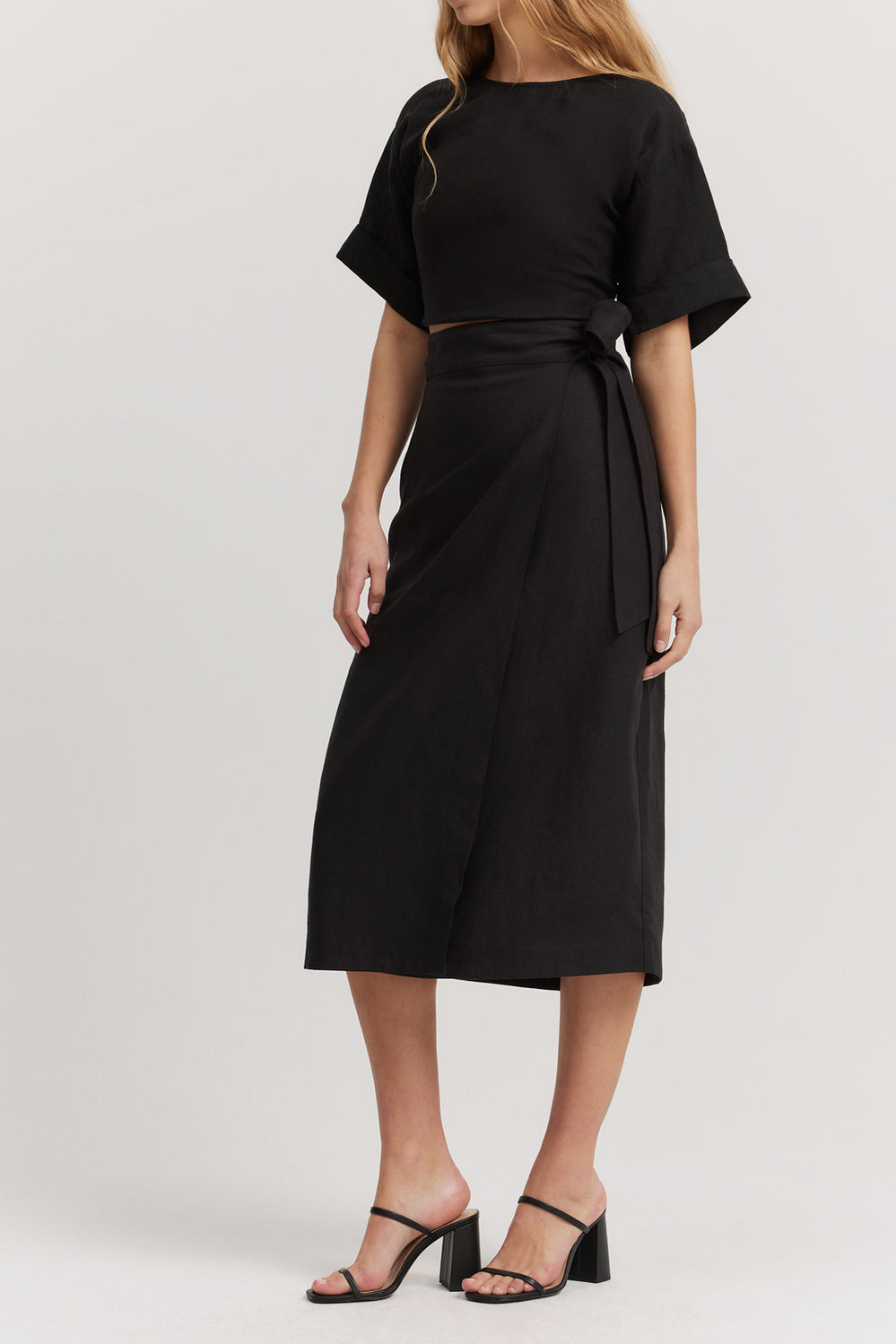 Linen Wrap Skirt