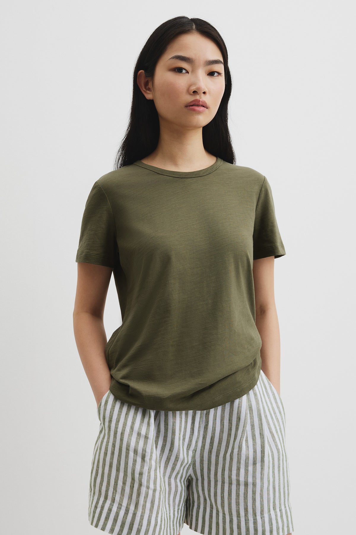 Australian Good Earth Cotton Slub Short Sleeve T-Shirt