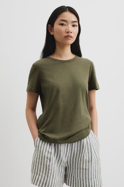 Australian Good Earth Cotton Slub Short Sleeve T-Shirt