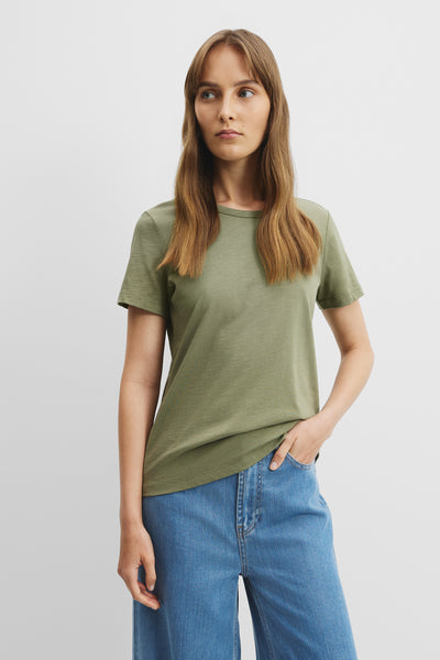 Australian Good Earth Cotton Slub Short Sleeve T-Shirt