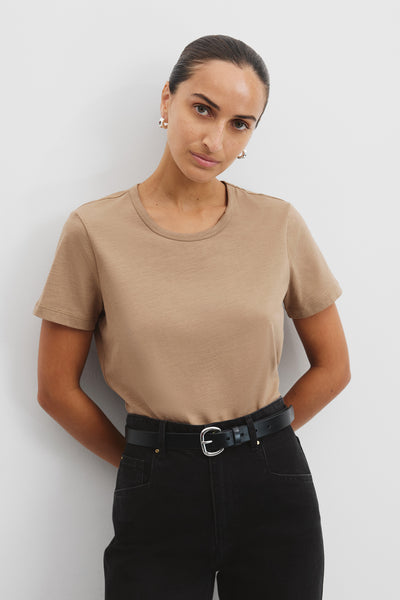 Australian Good Earth Cotton Slub Short Sleeve T-Shirt