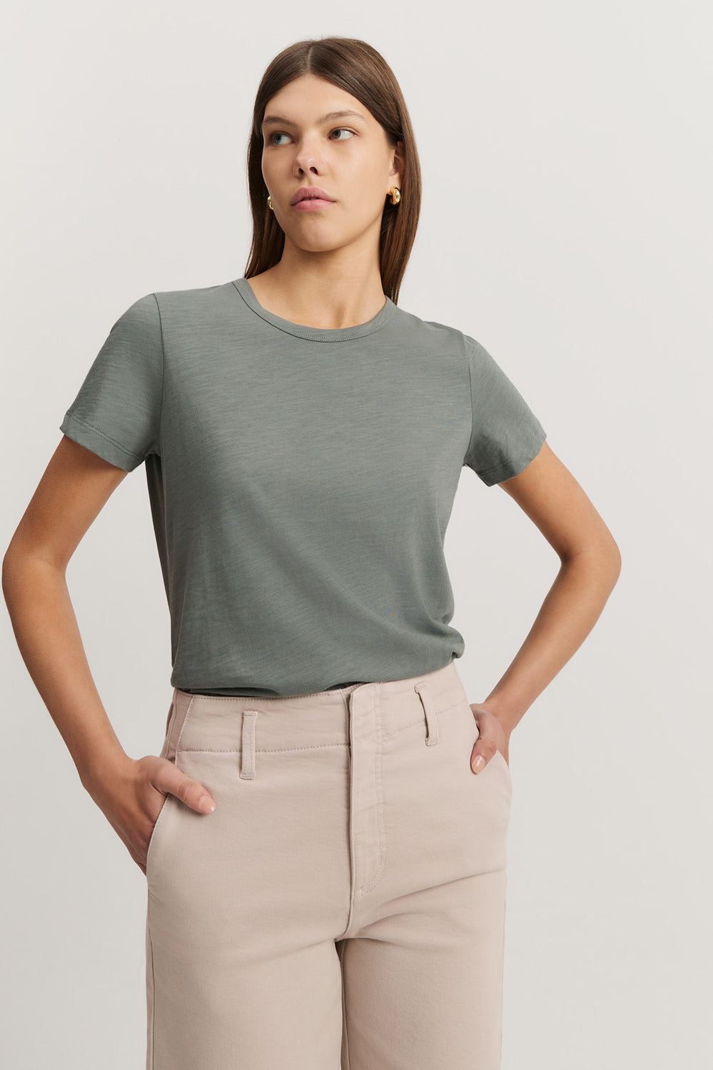 Australian Good Earth Cotton Slub Short Sleeve T-Shirt
