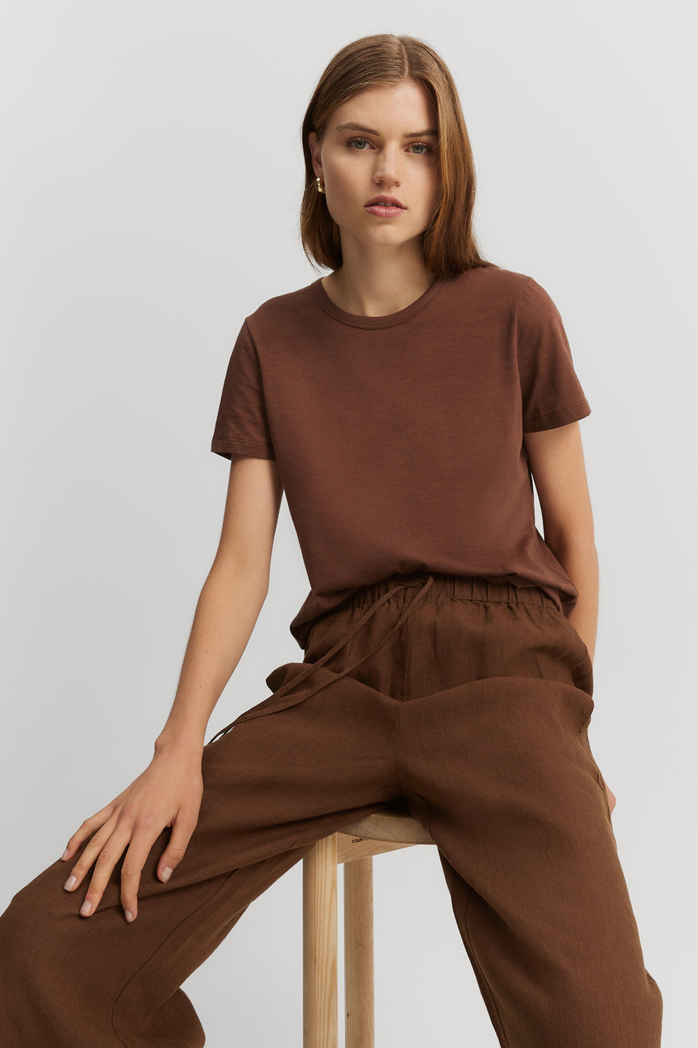 Australian Good Earth Cotton Slub Short Sleeve T-Shirt