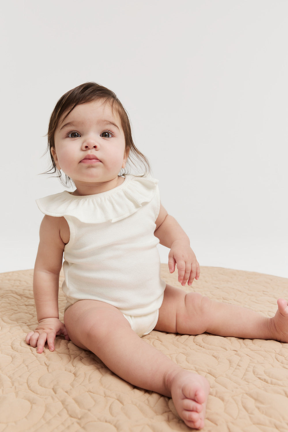 Cotton Frill Rib Bodysuit