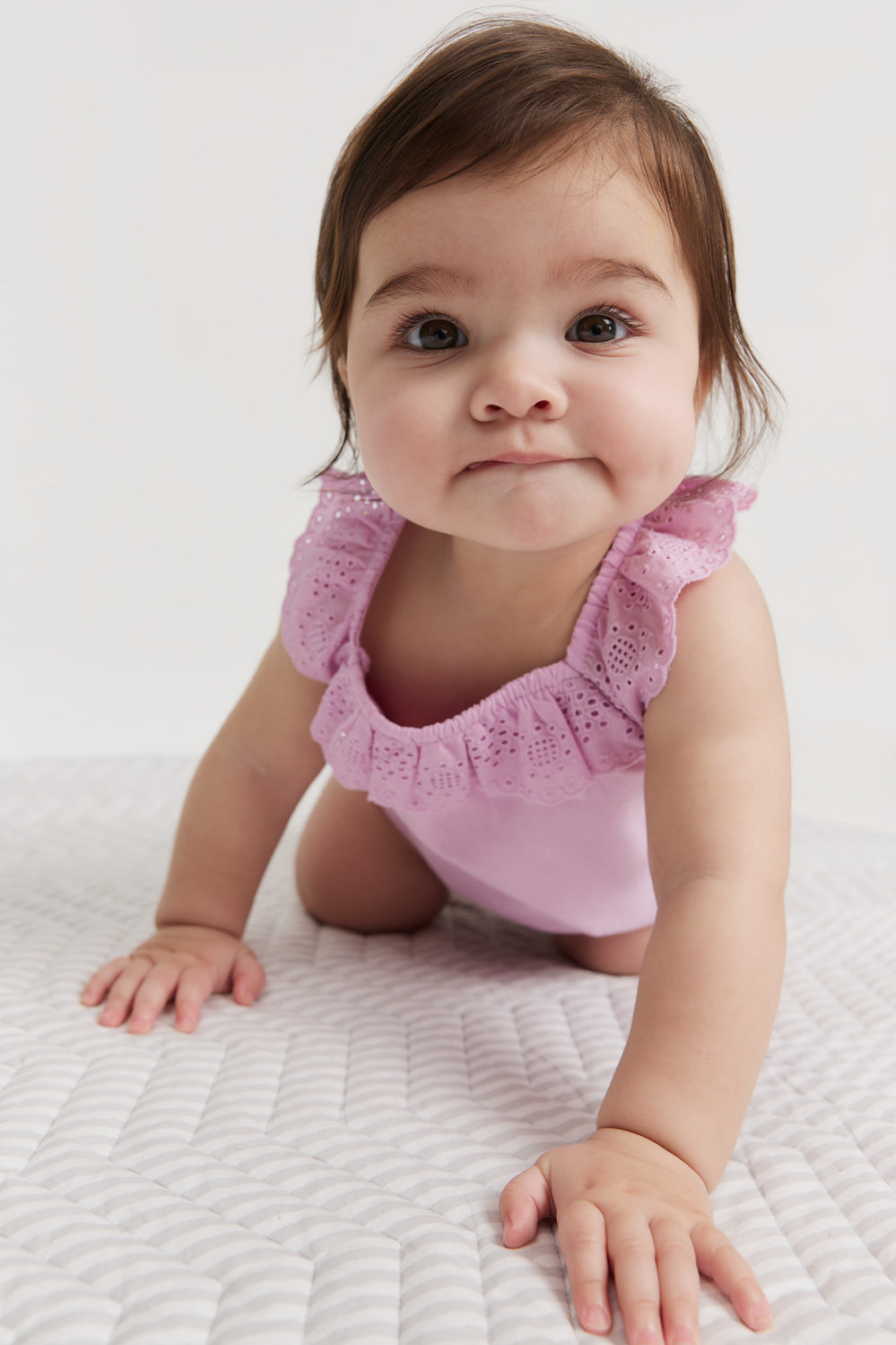 Cotton Broderie Trim Bodysuit