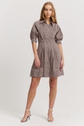 Fluid Cinched Shirt Dress