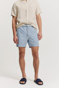 Polyester Blend Check Print Swim Short