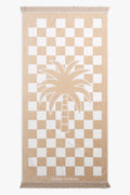 Cotton Check Beach Towel